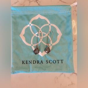Kendra Scott Carinne Earrings in Rose Gold with Grey Mother of Pearl Stones